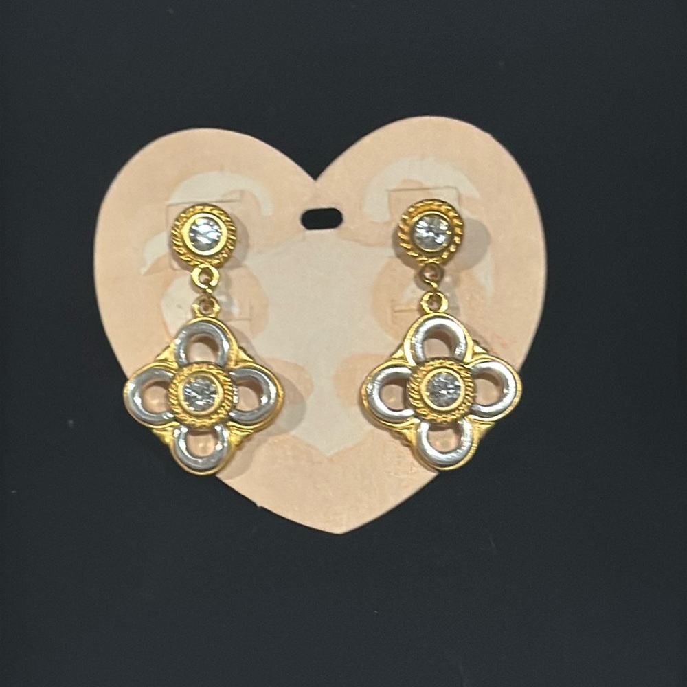 Brighton Sworavski SAVA Two Tone Earrings